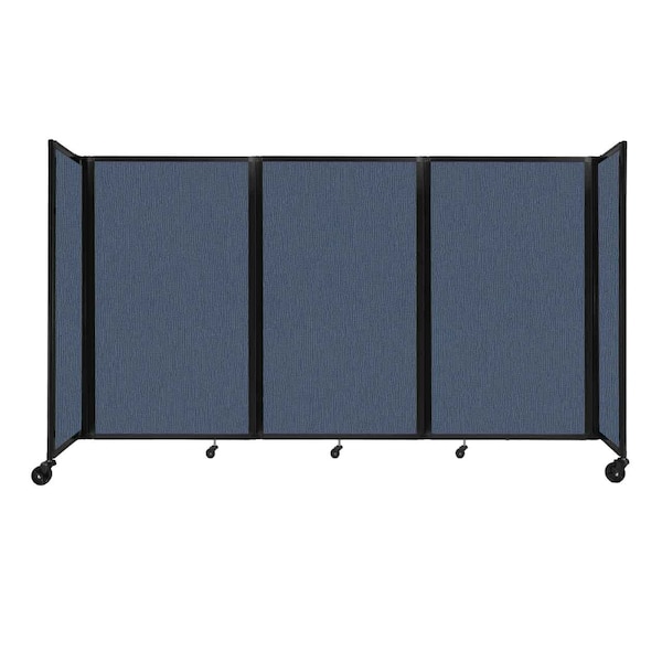 Room Divider 360 Folding Portable Partition 8'6" x 5' Ocean Fabric